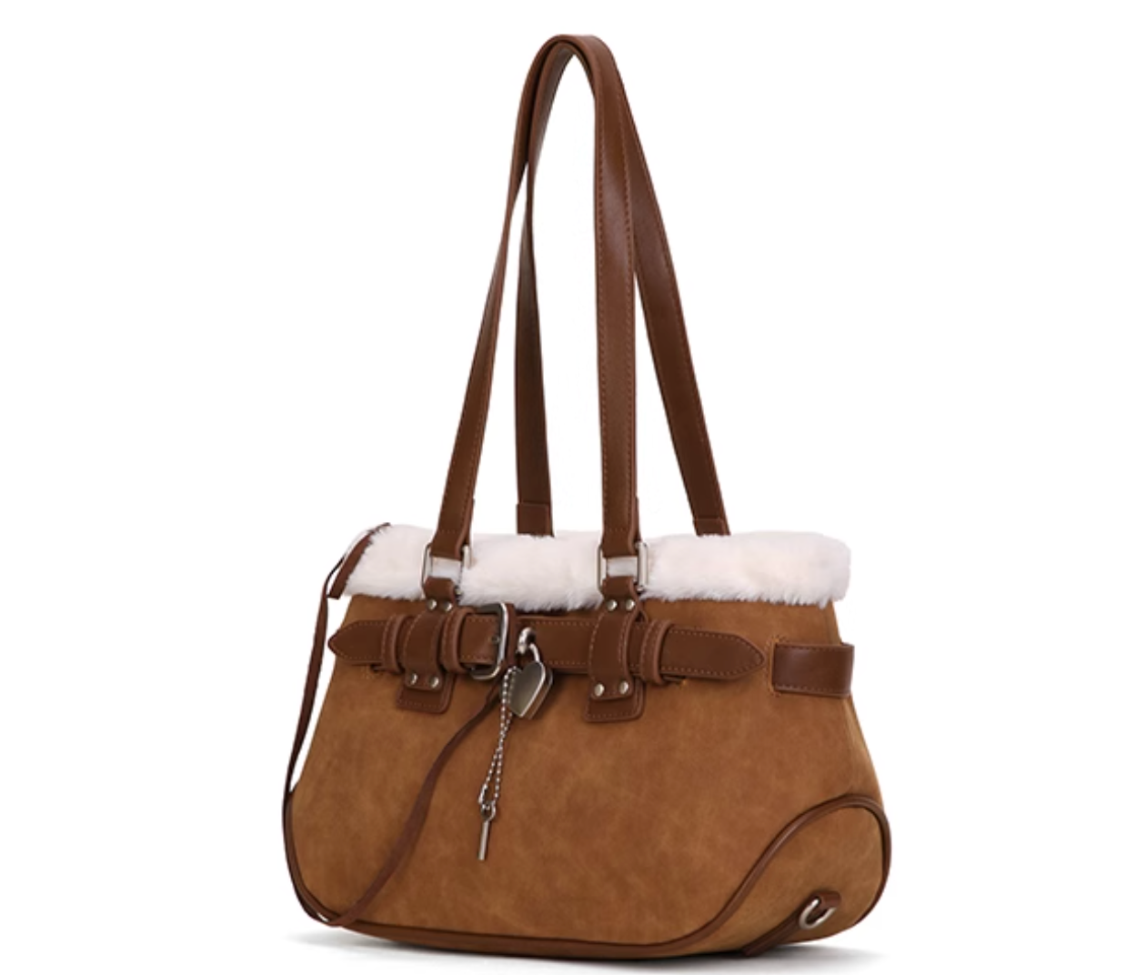 Vanwalk Farm Series Vintage Straps Plush Shoulder Bag