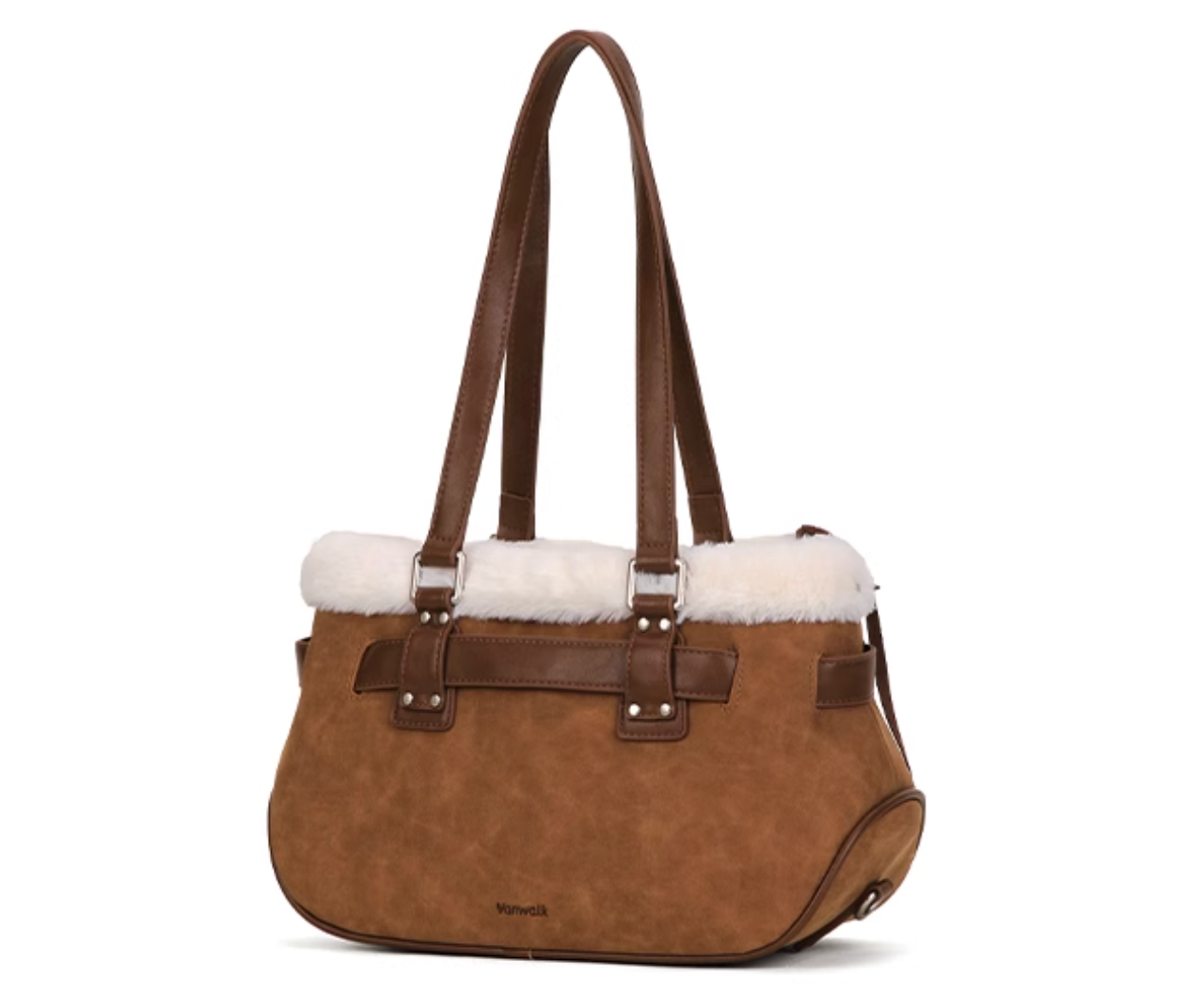 Vanwalk Farm Series Vintage Straps Plush Shoulder Bag