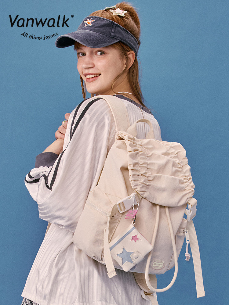 Vanwalk Sport Series Ruffled Drawstring Backpack