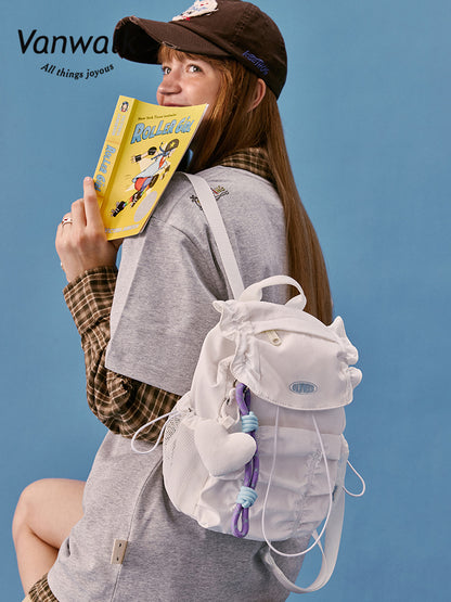 Vanwalk Sport Series Ruffled Drawstring Cloud Backpack