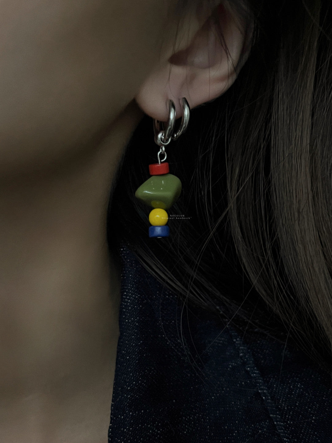 Xmas Kindergarten Asymmetric Earrings