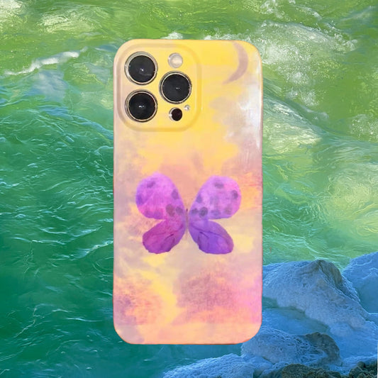 Yellow Forest Butterfly Printed Phone Case