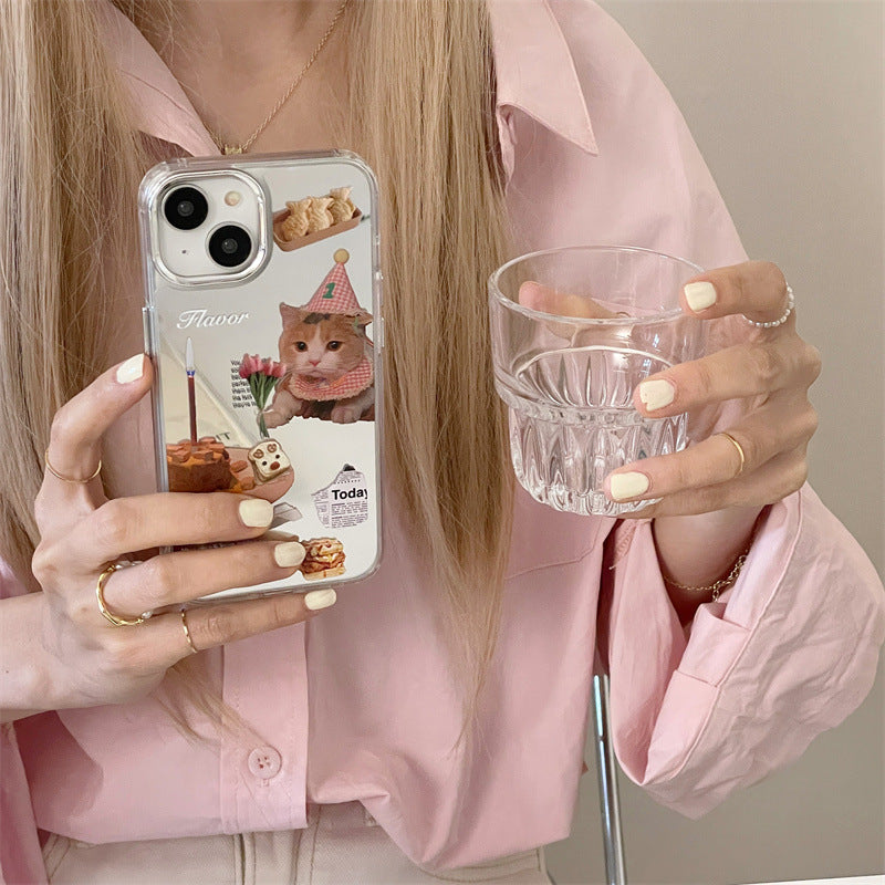 [ Meme Case ] Birthday Cat | phone accessories | Three Fleas