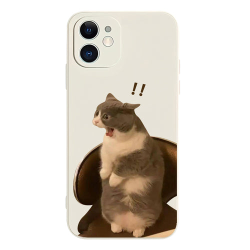 [ Meme Case ] Standing Cat Phone Casephone accessories - Three Fleas